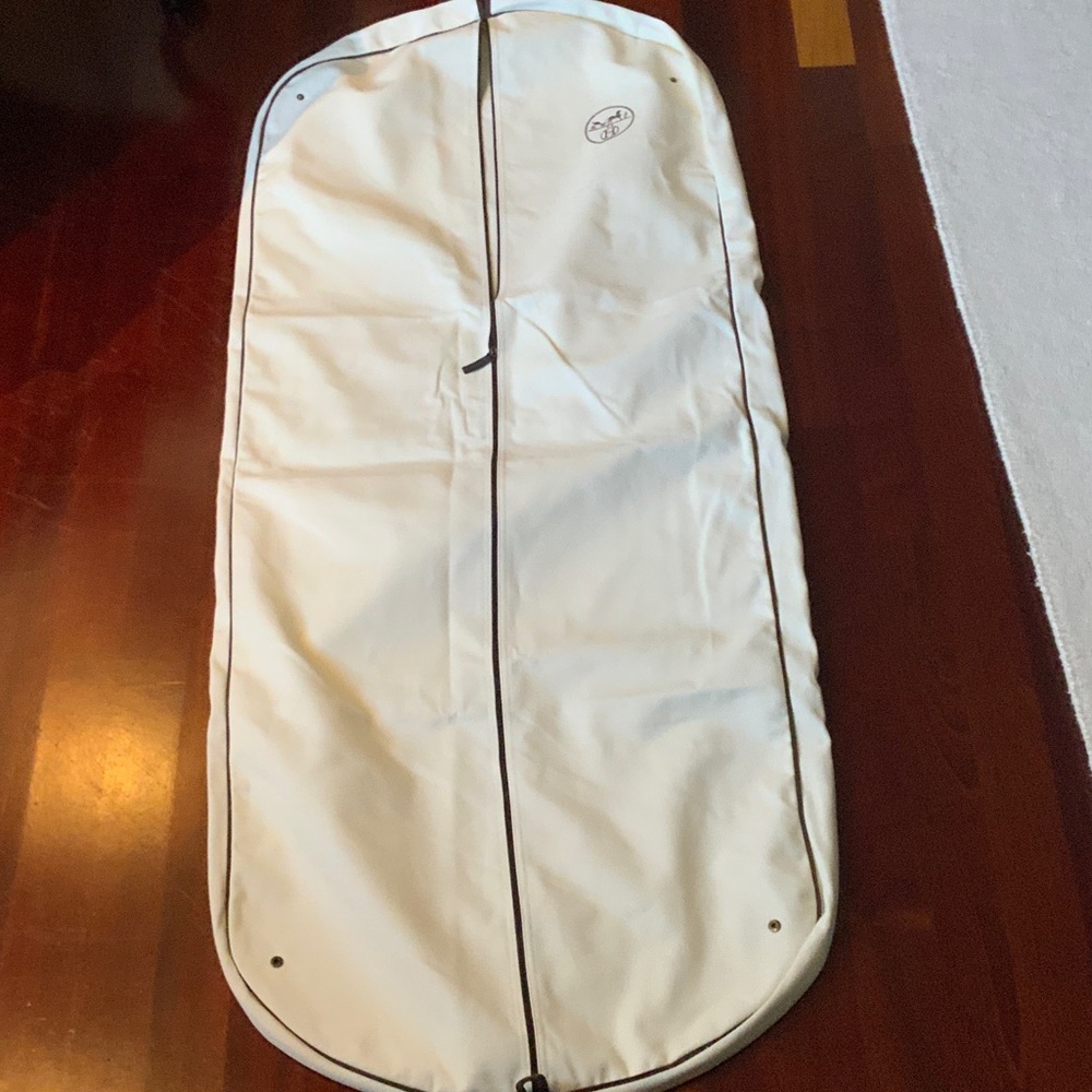 Hermes Ivory Garment Bag with Dark Edging brand new from Paris